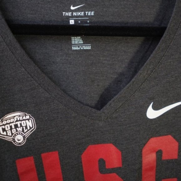 Nike USC Fight On Cotton Bowl V-Neck Shirt Size L - Picture 2 of 7